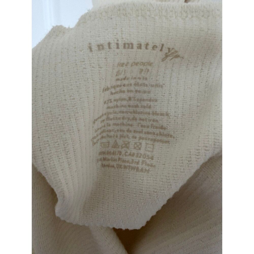 Intimately Free People Dress Womens XS/S Ivory Ribbed Mesh Bodycon Mini FT1202 - Picture 6 of 6
